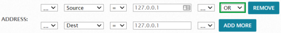 IP Filter with 2 IP addresses