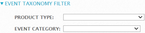 Event taxonomy filter